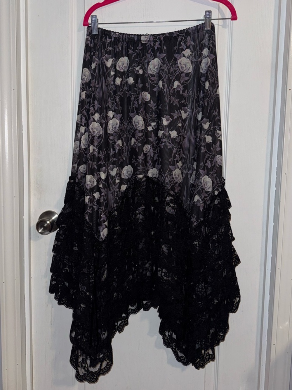Widow sheer floral skirt